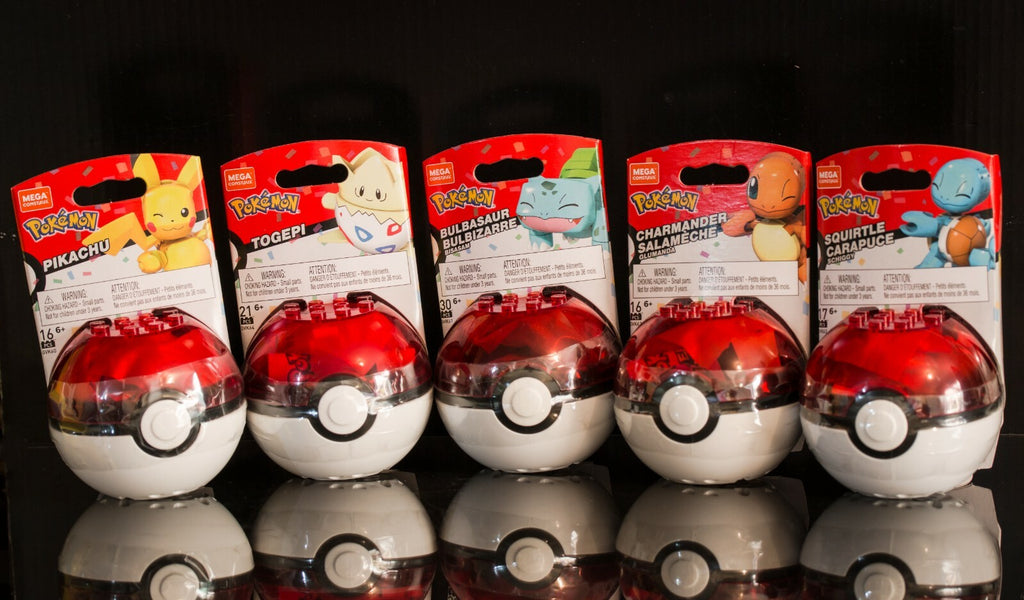 Mega Construx Pokemon Pokeball Set Lot 5 Pikachu 25th Anniversary