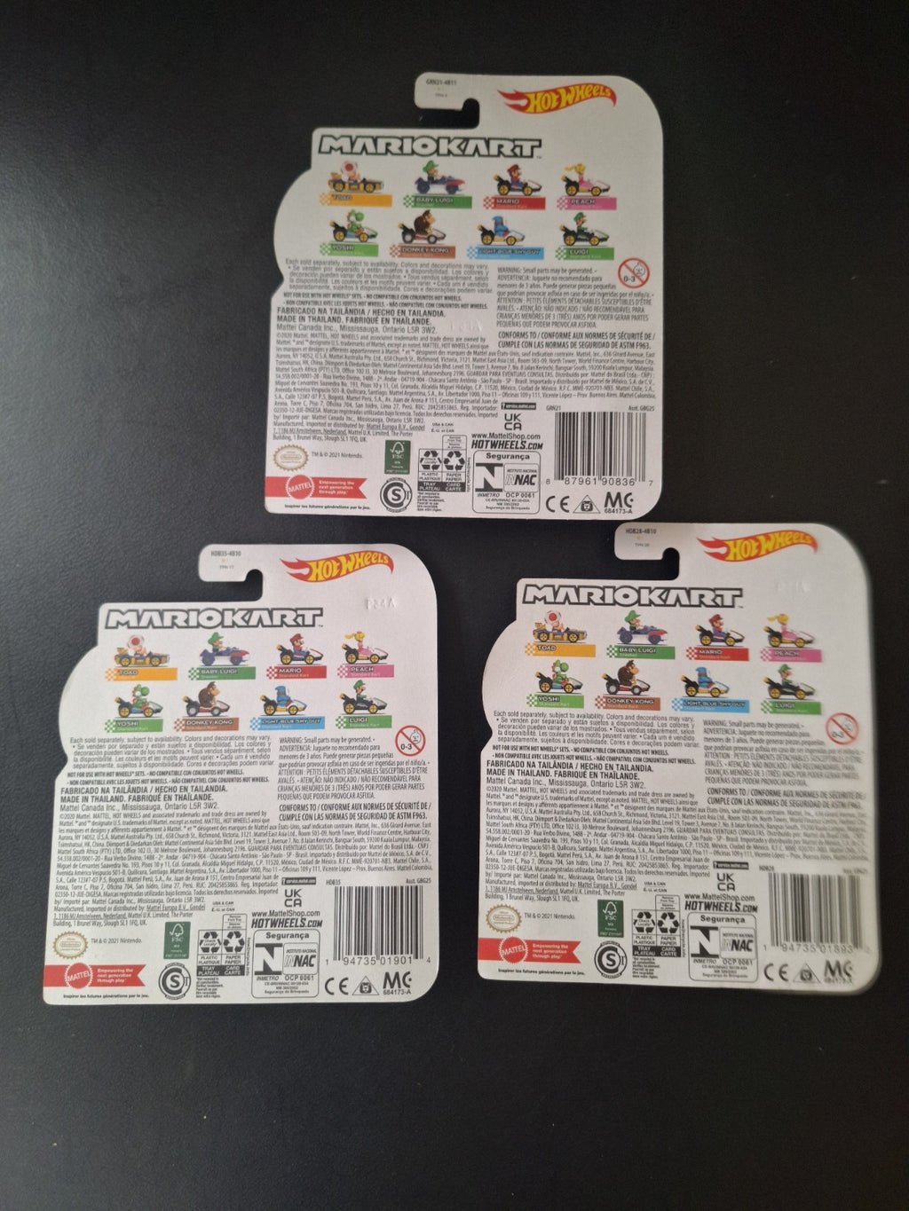 Hot Wheels Mario Kart - Series 17 - 2021 - Mix 7 - Lot of 3
