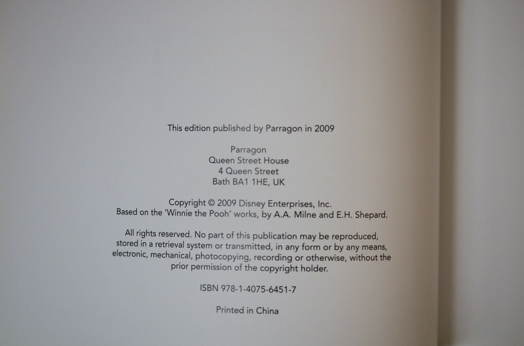 Winnie the Pooh and Tigger Too Book 2009 Hardback Illustrated Disney Gift