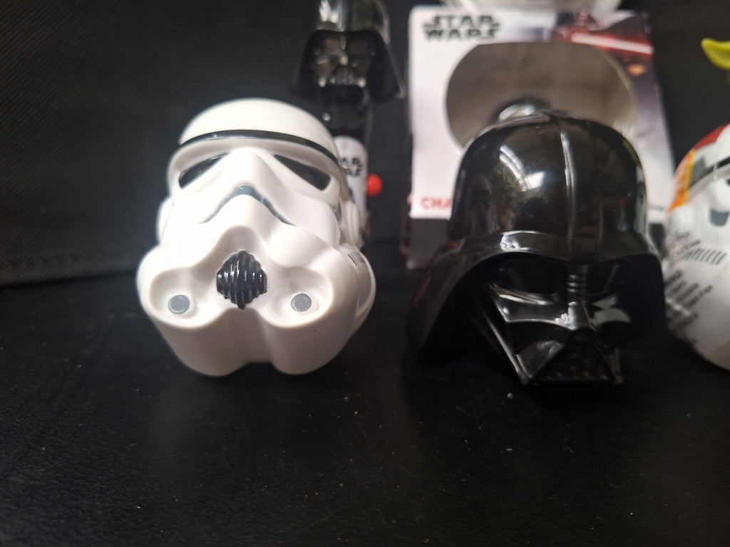 Star Wars Darth Vader Helmet Lot Stormtrooper Pop Ups Hot Wheels