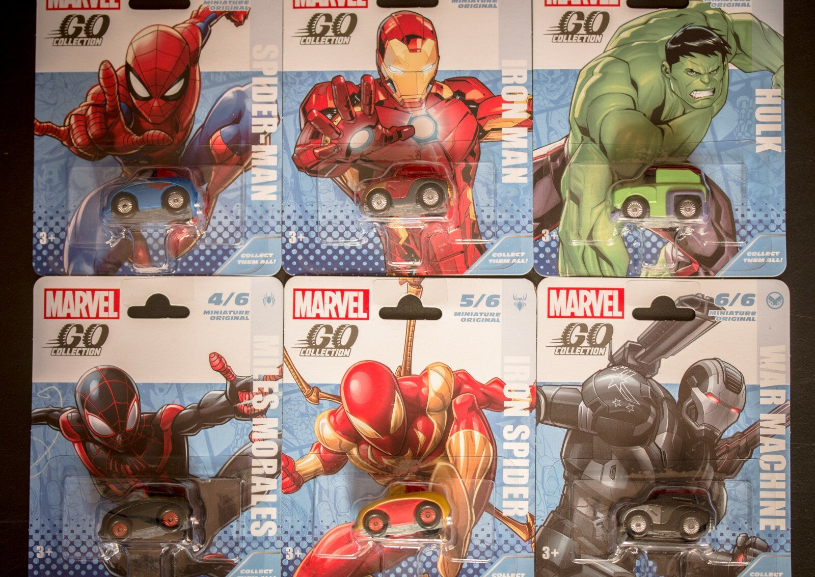 MARVEL Go Collection Full Set of 6 Mini Cars - NEW SEALED