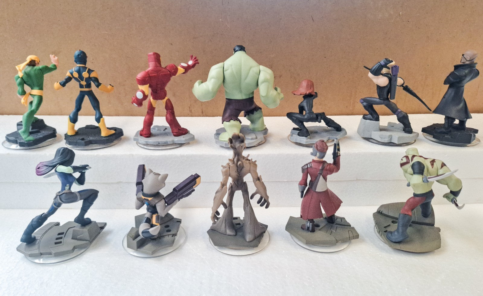 Disney Infinity 2.0 Marvel Lot 12 Figures Hulk Iron Man Groot Rocket
