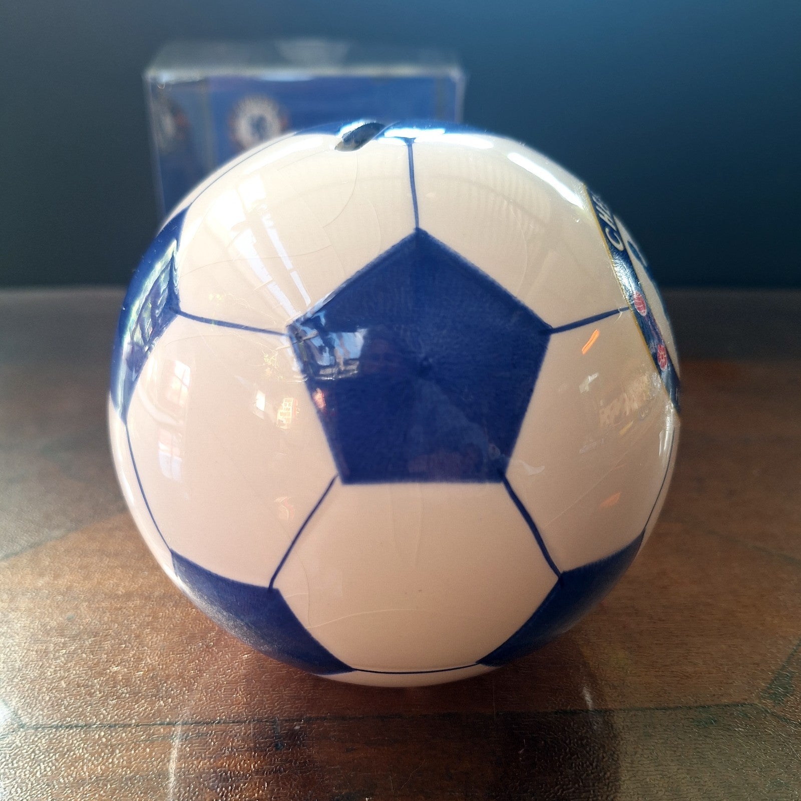 Chelsea FC 2010 Official Licensed Hand Painted Ceramic Football Money Box Boxed