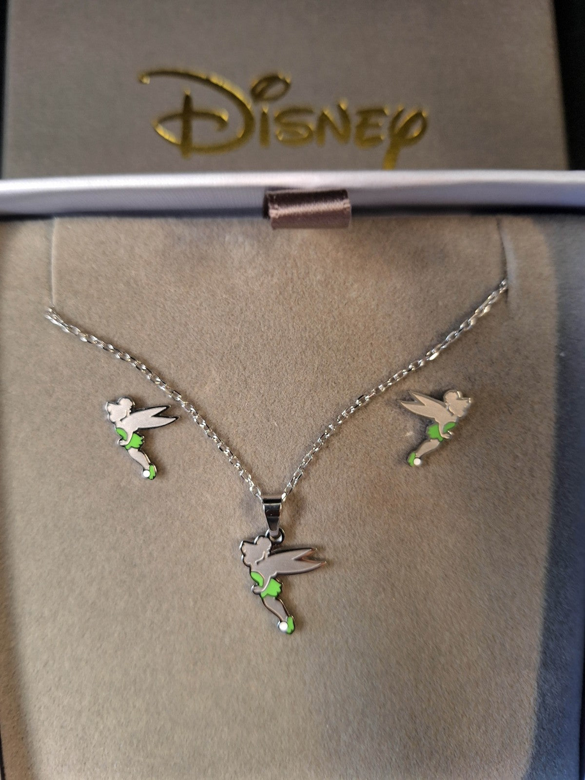 Disney Couture Kingdom - Tinker Bell Necklace & Earring Set - D100 Release - NEW