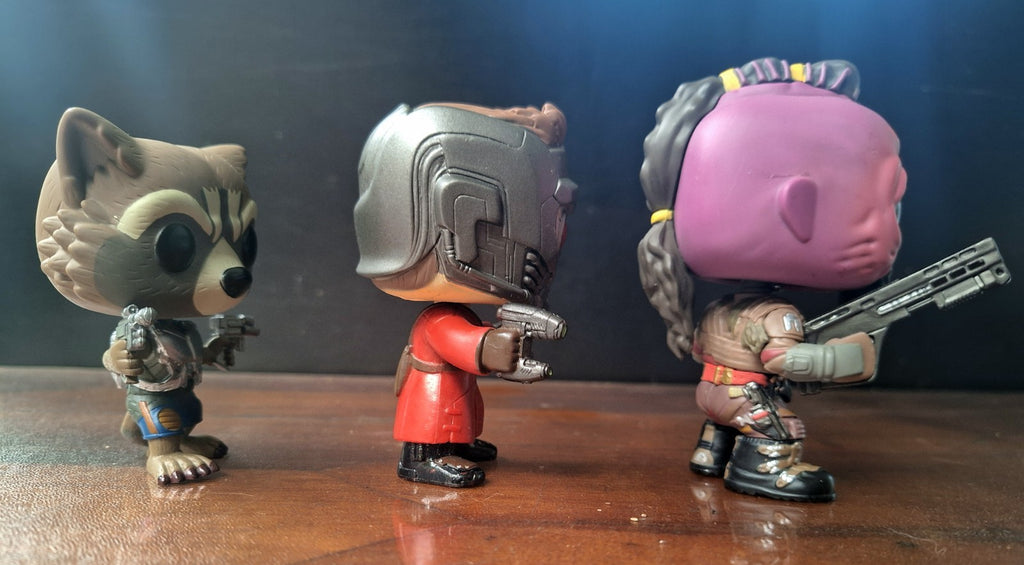 Funko Pop Marvel Guardians Of The Galaxy Bundle Star-Lord Rocket Taserface