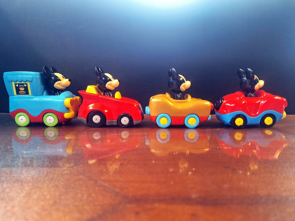 VTech Disney Mickey Mouse Toot-Toot Drivers 4 Car Bundle Lights Sounds Working