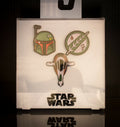 Star Wars Boba Fett Pin Set Helmet Slave I Disney Boxed 3 Pins - New and Sealed