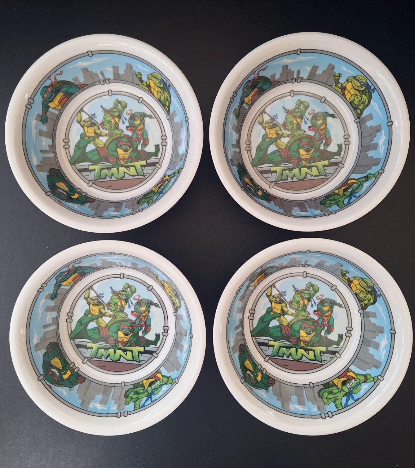 TMNT Melamine Cereal Bowls Set of 4 by Trudeau (2009)