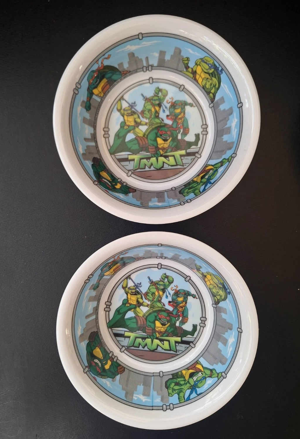 TMNT Melamine Cereal Bowls Set of 4 by Trudeau (2009)