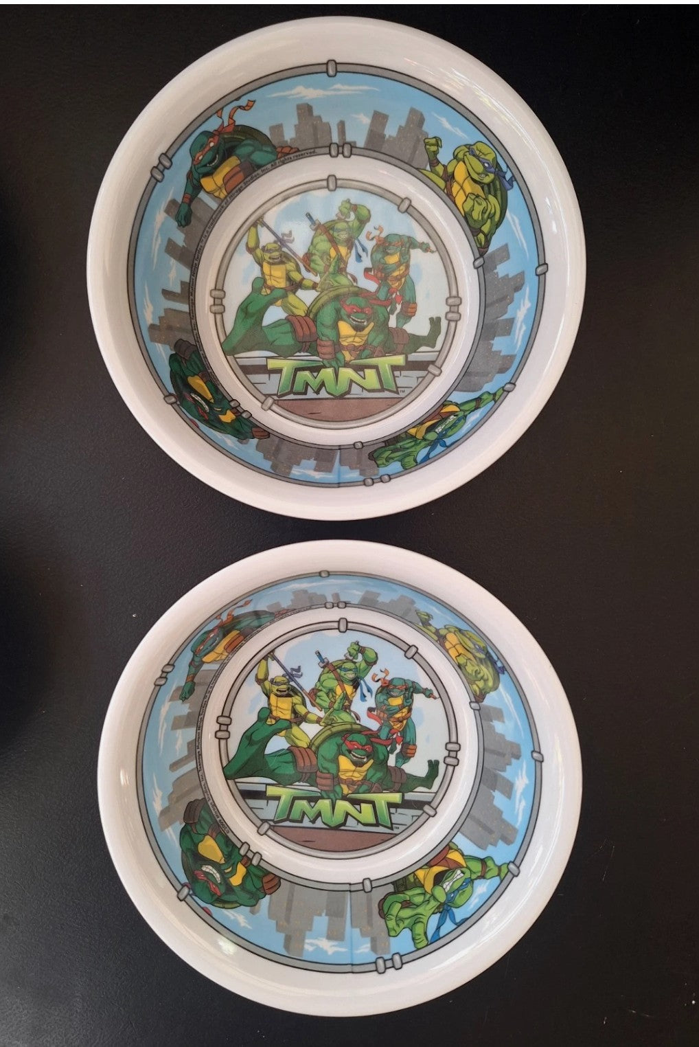 TMNT Melamine Cereal Bowls Set of 4 by Trudeau (2009)