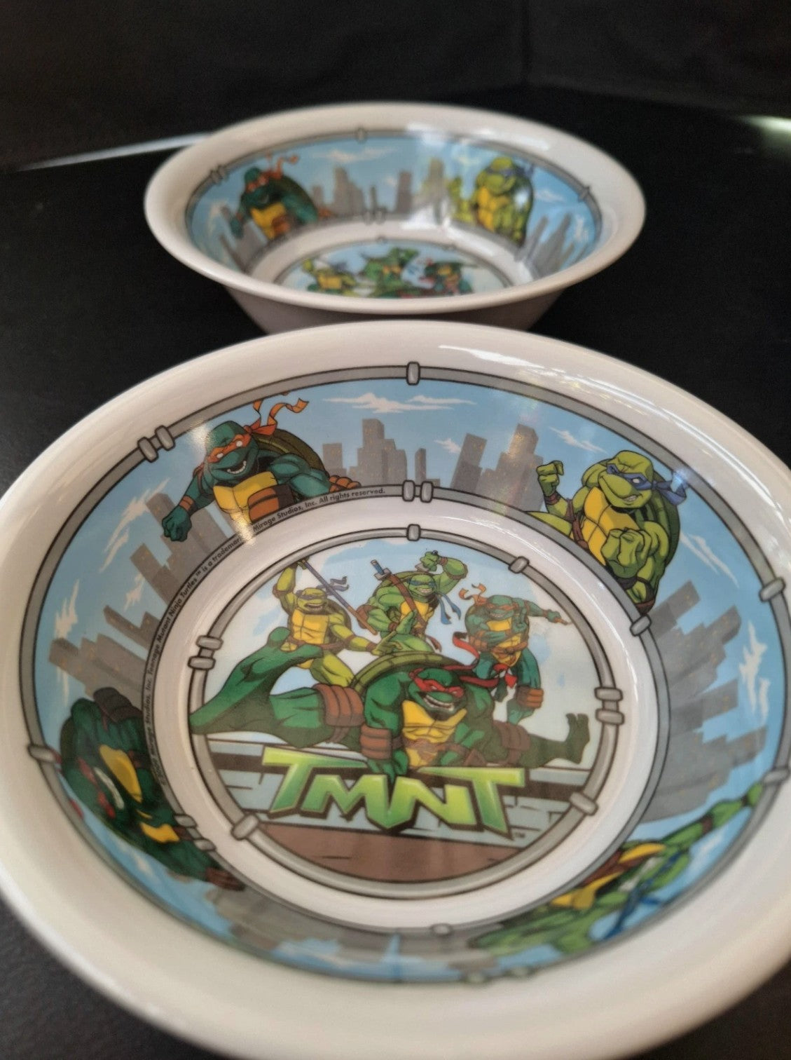 TMNT Melamine Cereal Bowls Set of 4 by Trudeau (2009)