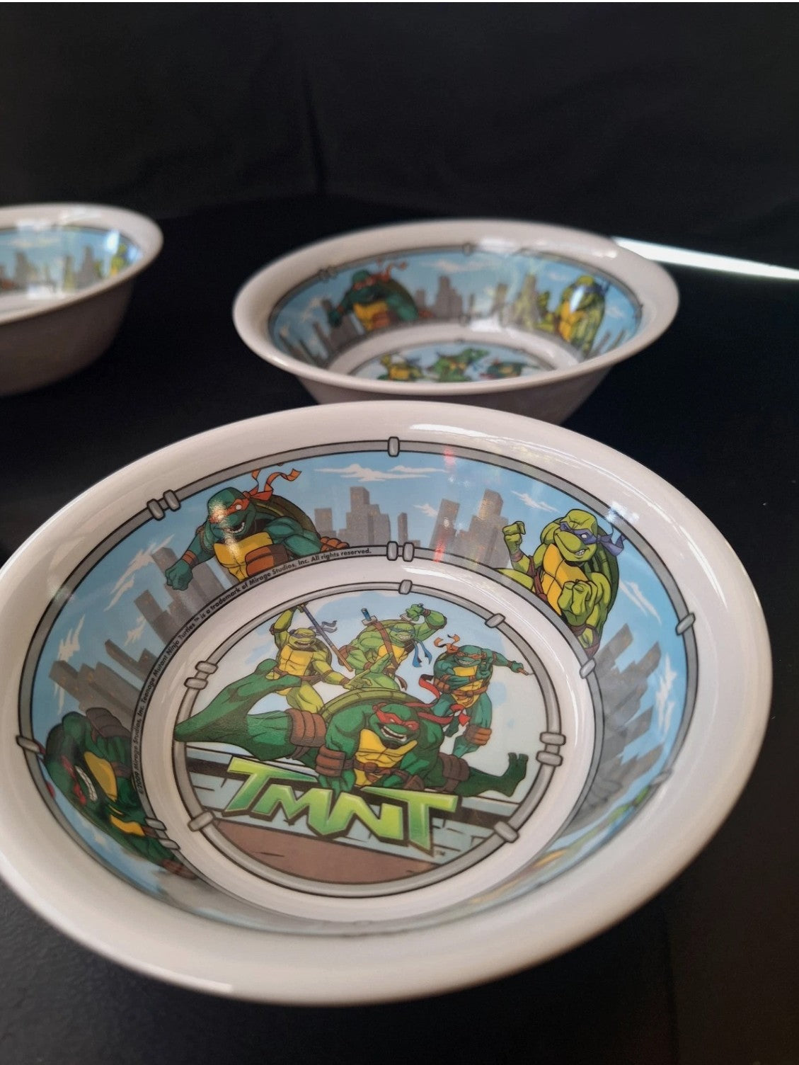 TMNT Melamine Cereal Bowls Set of 4 by Trudeau (2009)